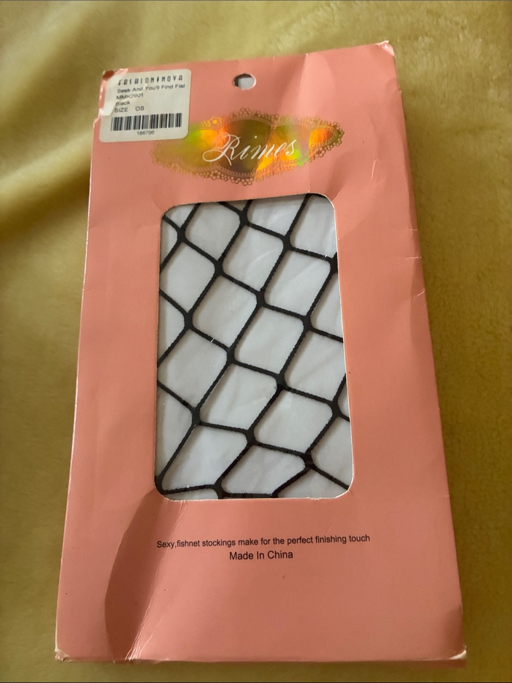 NEW RIMES FASHION NOVA Black Fishnet Stockings